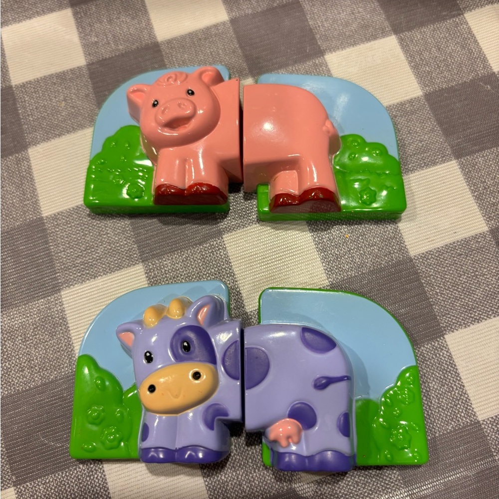 Leap frog magnetic placement pieces - PIG and COW